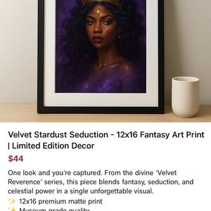 Velvet Stardust Seduction Fantasy Art Print
